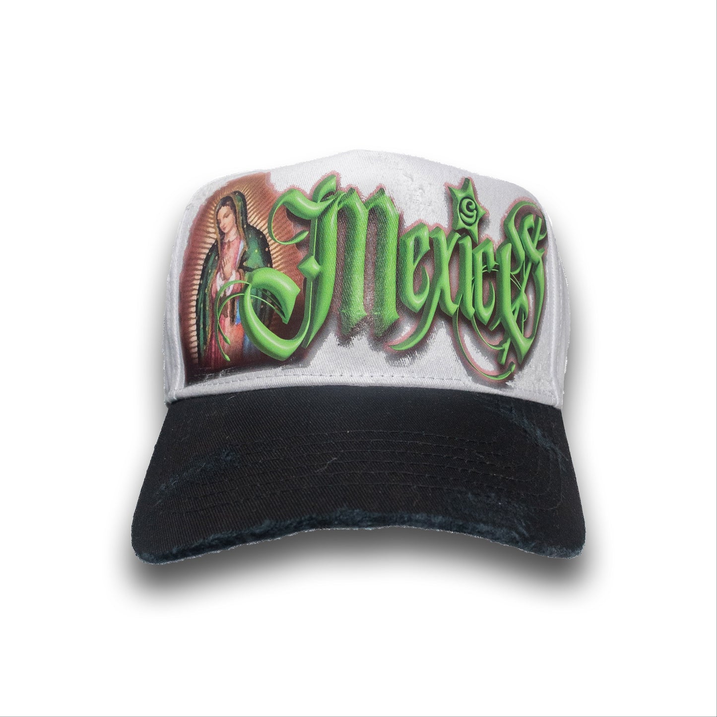 DISTRESSED BLACK MEXICO CAP